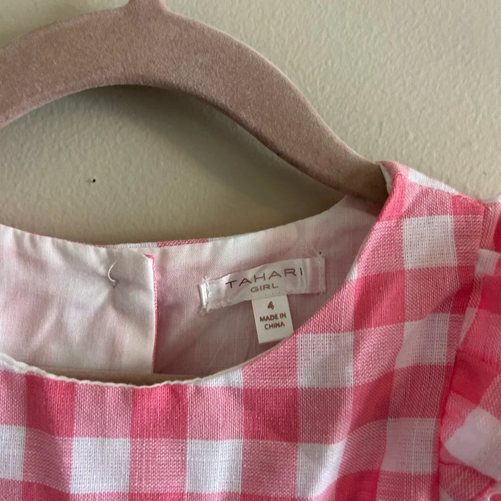 Pink Gingham Kids Dress size 4T